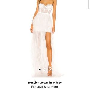 Revolve Bustier Gown White